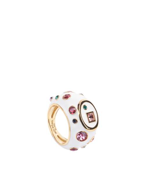 ENAMELLED RING WHITE