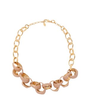 COLLANA A CATENA CHEVALIER SMALTATA NUDE