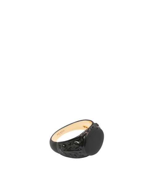 FLOWERED ENAMELLED CHEVALIER RING
