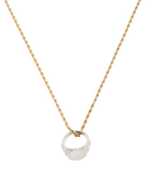 MELODIE NECKLACE WITH FLOWERY CHEVALIER CHARM RING