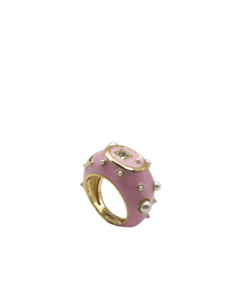 ENAMELLED RING ICY PINK