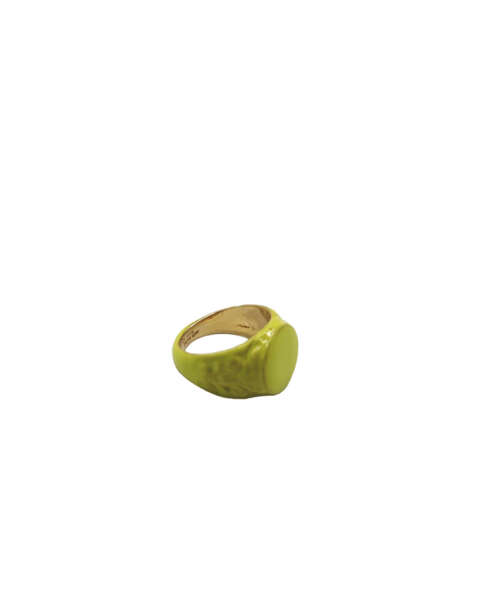 ANELLO CHEVALIER SMALTATO FIORITO LIME