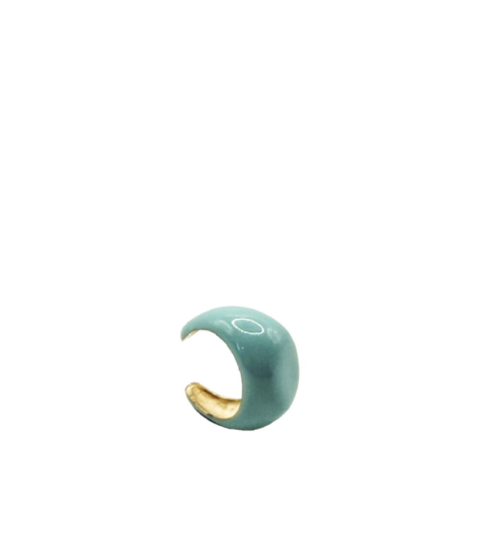 EAR CUFF CHEVALIER SMALTATO PICCOLO LIGHT BLUE - immagine 3