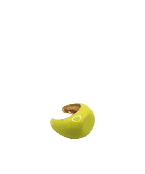 ENAMELLED CHEVALIER EAR CUFF SMALL LIME