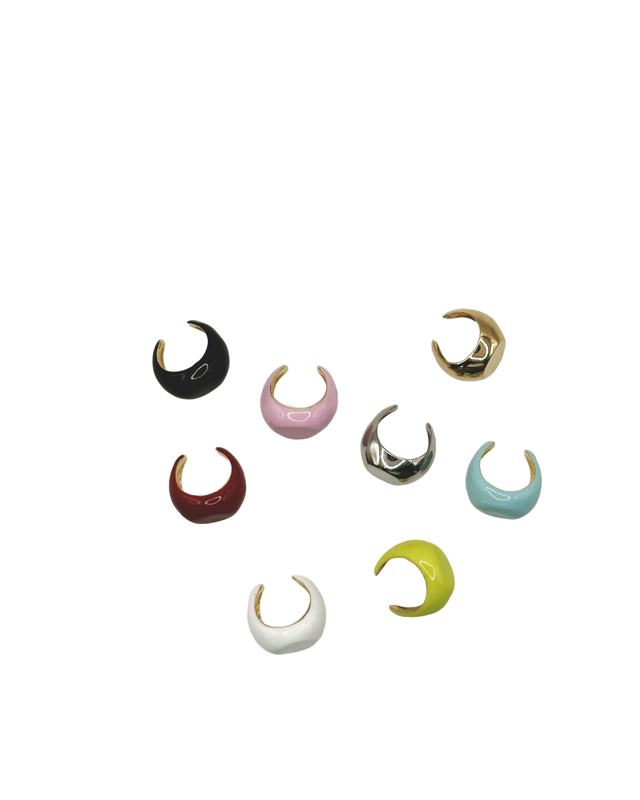 EAR CUFF CHEVALIER SMALTATO PICCOLO LIME - immagine 4