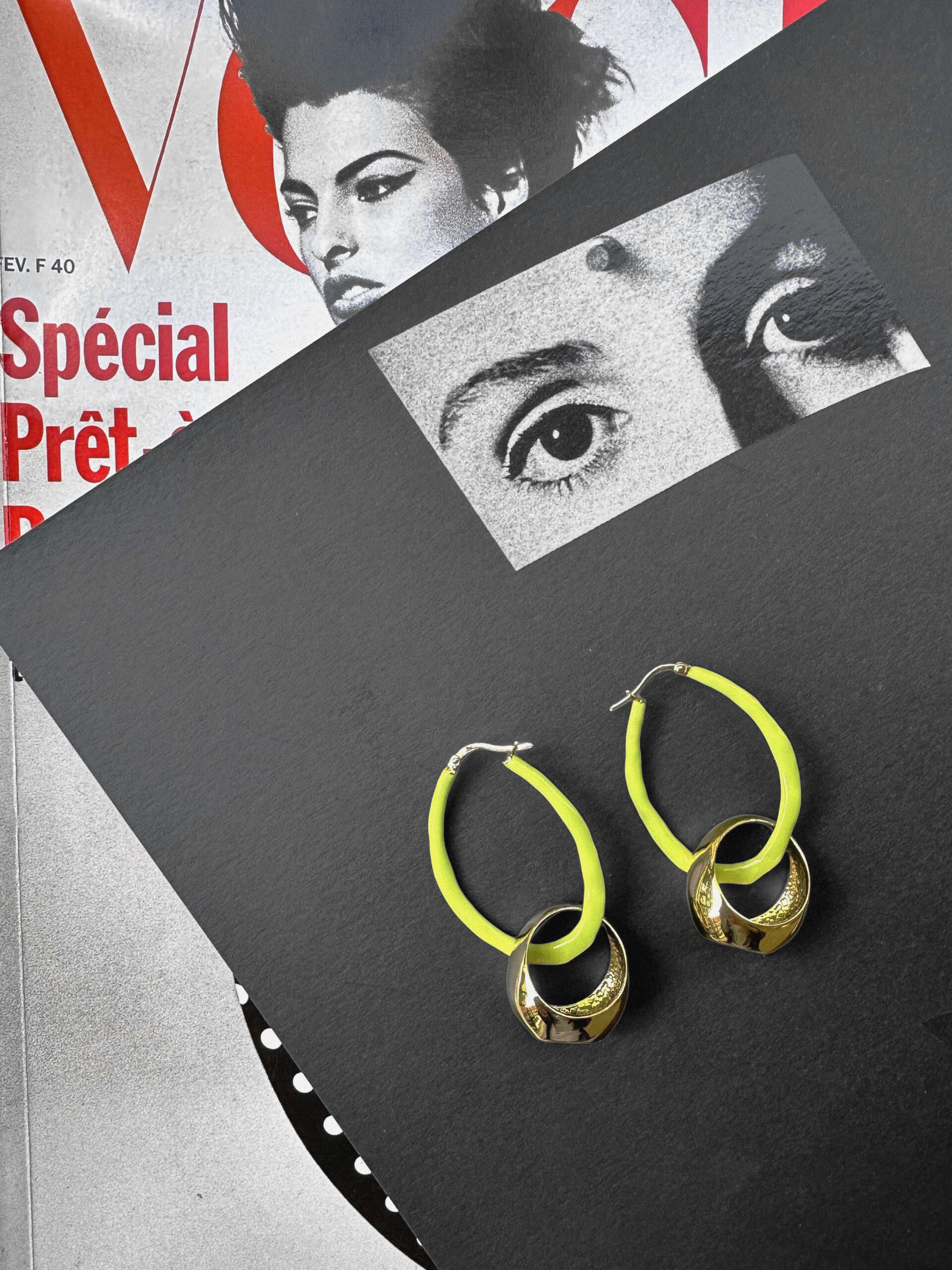 EAR CUFF CHEVALIER SMALTATO PICCOLO LIME - immagine 5